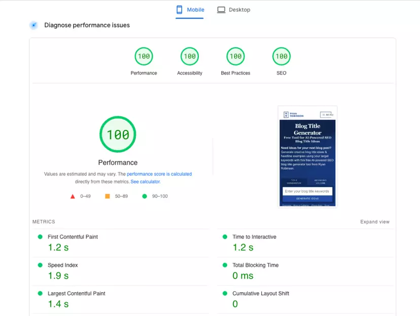 Google PageSpeed Insights